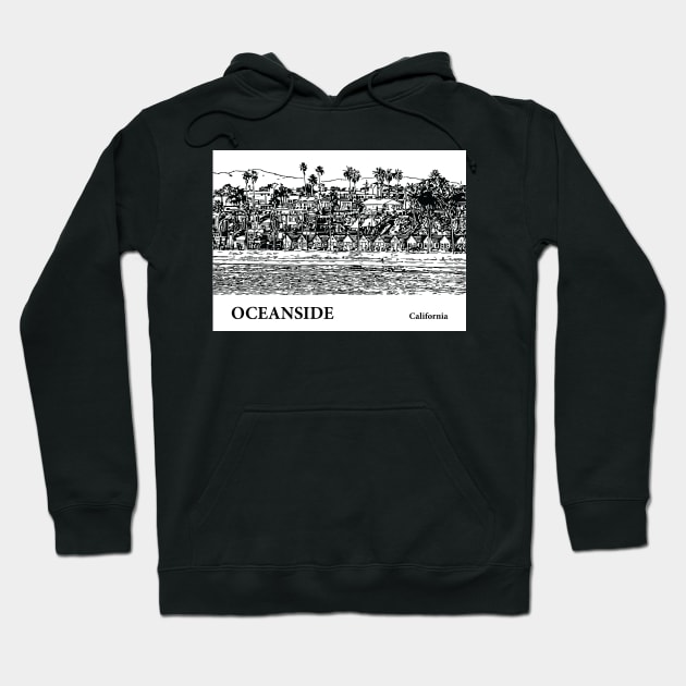 Oceanside - California Hoodie by Lakeric